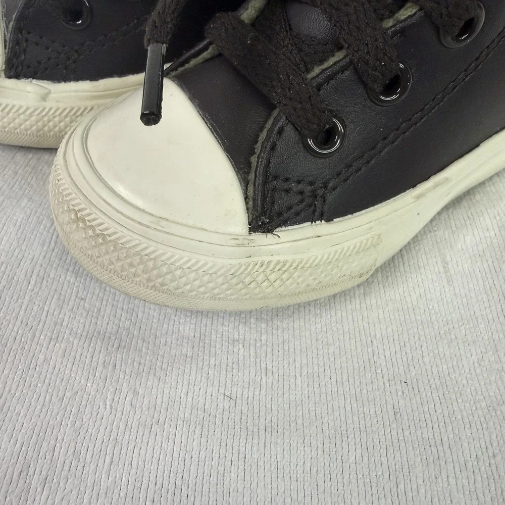 Converse Chuck Taylor All Star Blk Wht Grn Sz 4 Baby Infant Toddler Boot Shoes